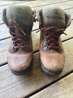 Timberland Tan and Brown Leather Trail Boots